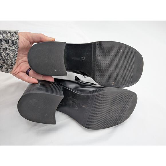 Mudd Tempo 90's Y2K Platform Chunky Heel Loafers Vegan Black Women's 7.5 - Picture 7 of 10